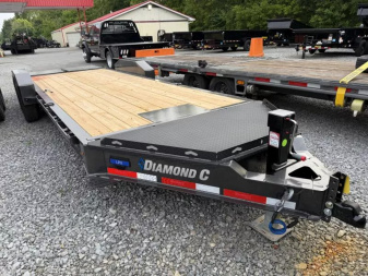 New 2025 Diamond C LPX 22' x 82   Equipment Trailer 2 SPEED 15K JACK  MAX RAMPS