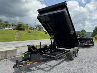 New 2025 Big Tex 14lx Dump Trailer 7x14 with tarp ramps &combo gate scissor lift 14k