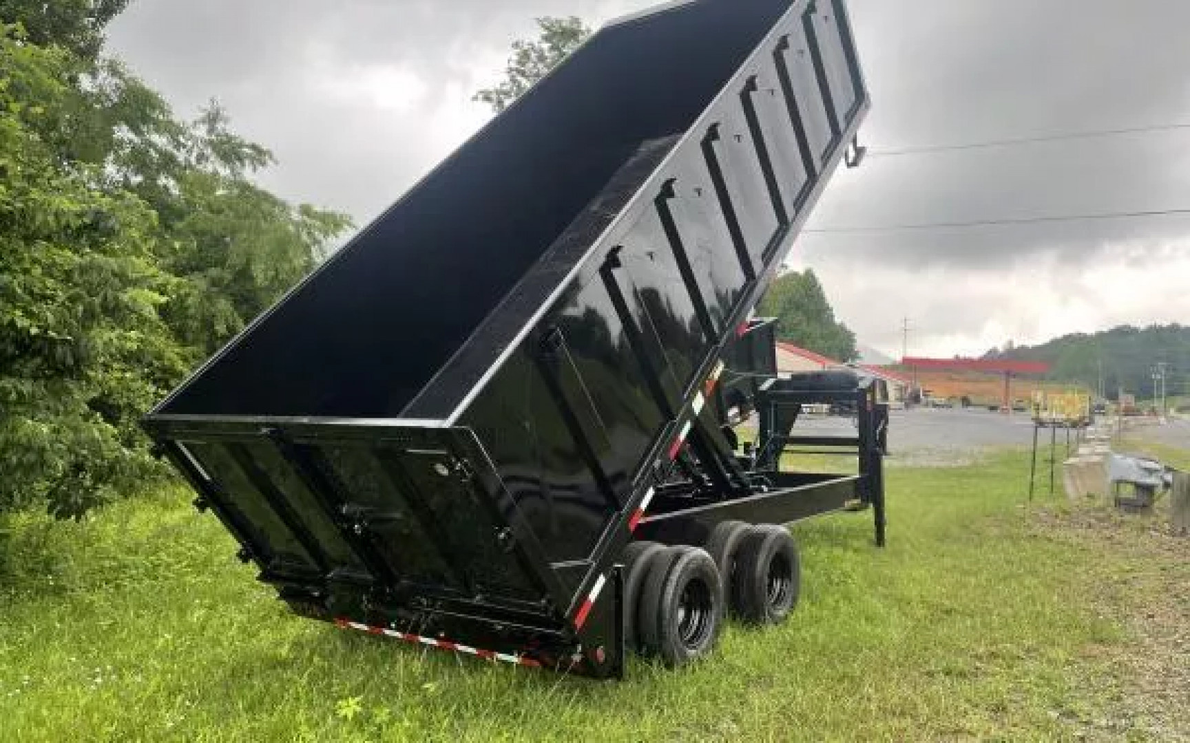 New 2026 Big Tex 25DU (8X20) DUMP TRAILER 4SIDES Black 8 Slide in Ramps