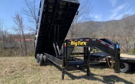 New 2026 Big Tex 25DU (8X20) DUMP TRAILER 4SIDES Black 8 Slide in Ramps