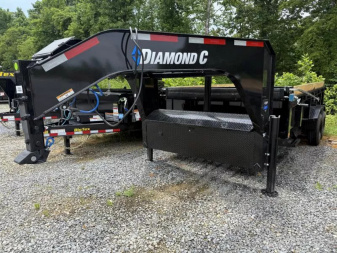 New 2025 Diamond C LPT208 82X16 GOOSENECK Dump Trailer PACESETTER EDITION LOADED 7 GAUGE FLOOR & SIDES