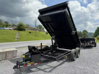 New 2025 Big Tex 14lx Dump Trailer 7x14 with tarp ramps &combo gate scissor lift 14k