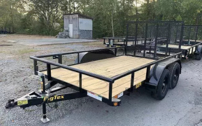 New 2025 Big Tex 60PI 77  x 14 Tandem Axle Square Top Utility Trailer