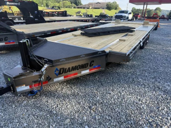 New 2025 Diamond C  DET208 Tilt Trailer 102”X24’ FULL POWER TILT HYDRO JACK