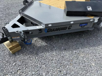 New 2026 Diamond C LPX 22' x 82   Equipment Trailer PACESETTER EDITION FORK HOLDERS EXTRA WIDE RAMPS
