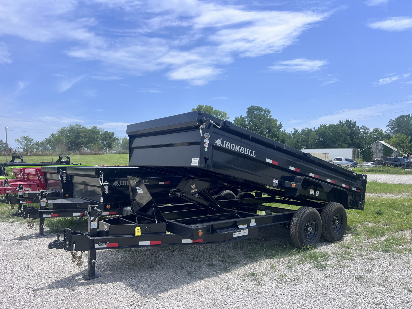 New 2026 IRON BULL 83X16 DUMP TRAILER W/ SCISSOR HOIST AND I-BEAM FRAME
