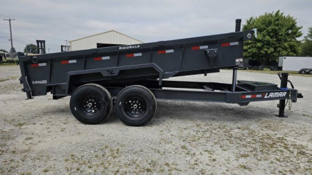 New 2025 LAMAR TRAILERS 83"x14' Dump Trailer, Telescopic Lift