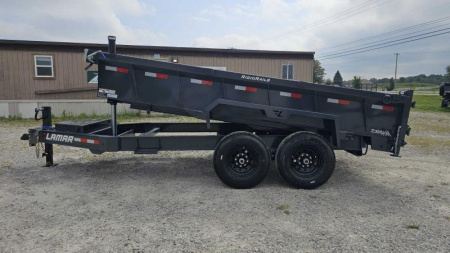 New 2025 LAMAR TRAILERS 83"x14' Dump Trailer, Telescopic Lift
