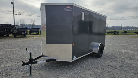 New 2025 ROCK SOLID CARGO 6'x12'x6'3" Cargo / Enclosed Trailer, Small dent on Rear