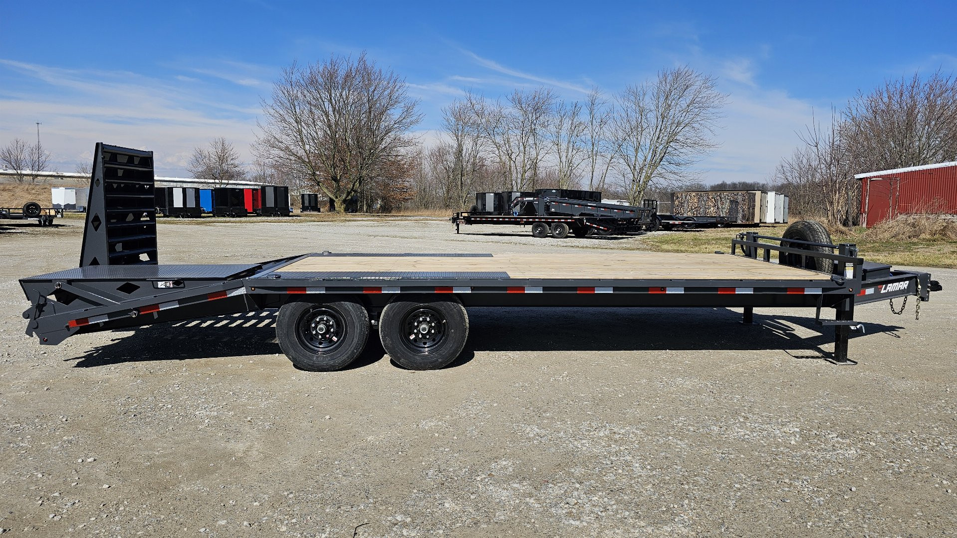 New 2025 LAMAR TRAILERS 102"x 24' Equipment Trailer, 14 Ply Tires