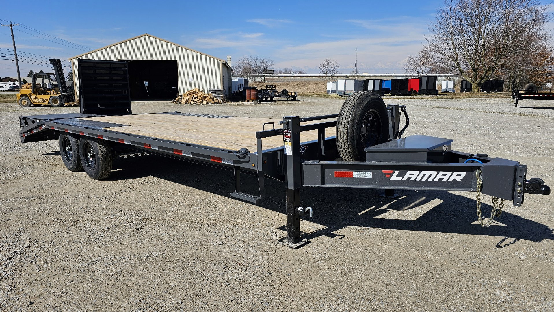New 2025 LAMAR TRAILERS 102"x 24' Equipment Trailer, 14 Ply Tires