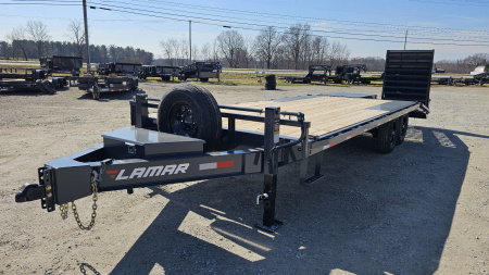 New 2025 LAMAR TRAILERS 102"x 24' Equipment Trailer, 14 Ply Tires