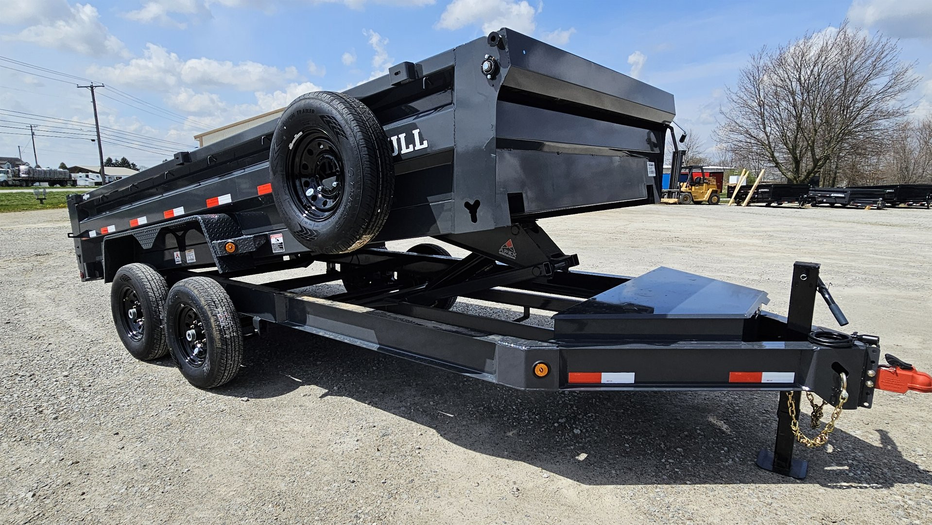 New 2024 IRON BULL 83"x16' Dump Trailer