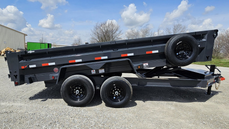 New 2024 IRON BULL 83"x16' Dump Trailer