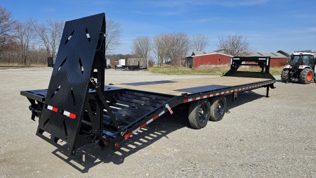 New 2024 Iron Bull 102" x 30 Deckover Trailer w/ Rampage Ramps