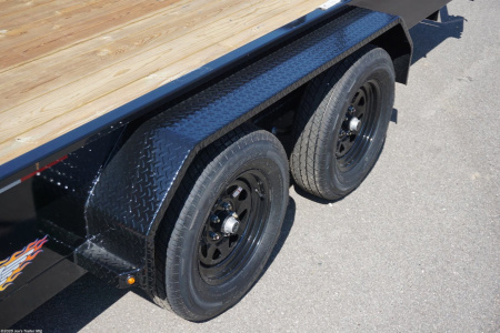 New 2024 H&H Trailers H8218TSS 82x18 7000 GVWR 15" Tall Solid Sides Utility Trailer