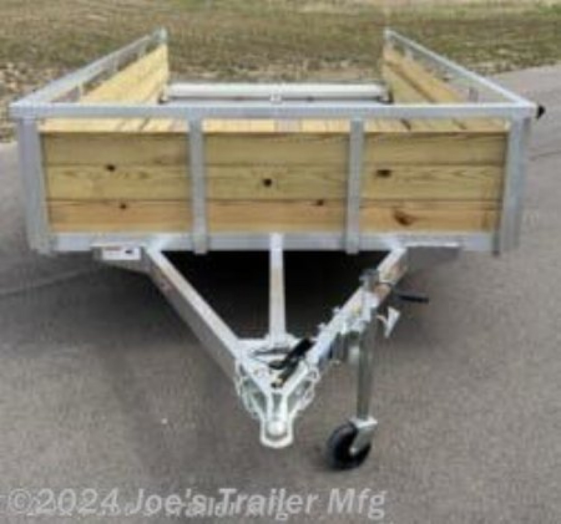 New 2024 H&H Trailers H6008WSA-030 60x8 2990 GVWR 3 Treaded Board High Sides Wood Side Utility Trailer