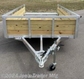 New 2024 H&H Trailers H6008WSA-030 60x8 2990 GVWR 3 Treaded Board High Sides Wood Side Utility Trailer