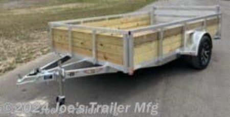 New 2024 H&H Trailers H6008WSA-030 60x8 2990 GVWR 3 Treaded Board High Sides Wood Side Utility Trailer