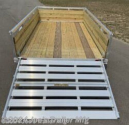 New 2024 H&H Trailers H6008WSA-030 60x8 2990 GVWR 3 Treaded Board High Sides Wood Side Utility Trailer