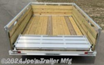 New 2024 H&H Trailers H6008WSA-030 60x8 2990 GVWR 3 Treaded Board High Sides Wood Side Utility Trailer