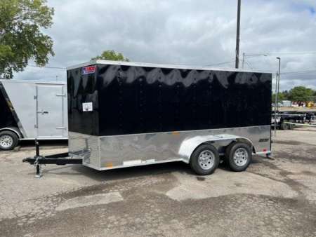 New 7' X 14' Tandem Axle Enclosed Motorcycle Trailer