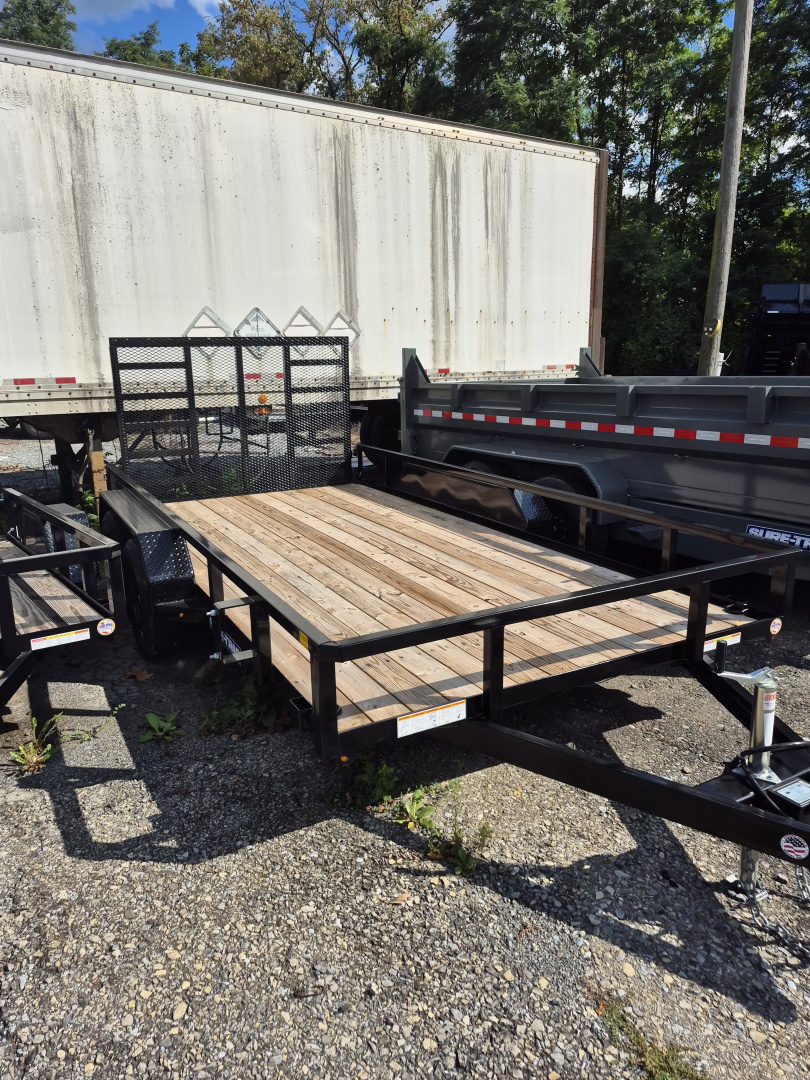 New 2025 SURE-TRAC STUTT8214-BP-070 Utility Trailer 7 X 14 Tube Top Utility 7K Rated