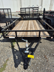 New 2025 SURE-TRAC STUTT8214-BP-070 Utility Trailer 7 X 14 Tube Top Utility 7K Rated