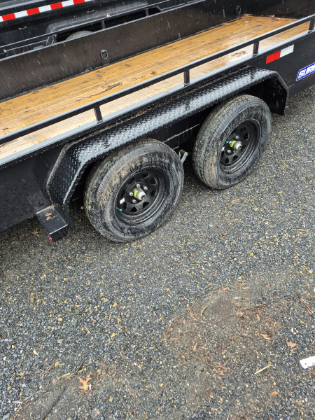 New 2025 SURE-TRAC STUSH8216-BP-070 Utility Trailer 7 X 16 STEEL HIGH SIDE 7K RATED TRAILER