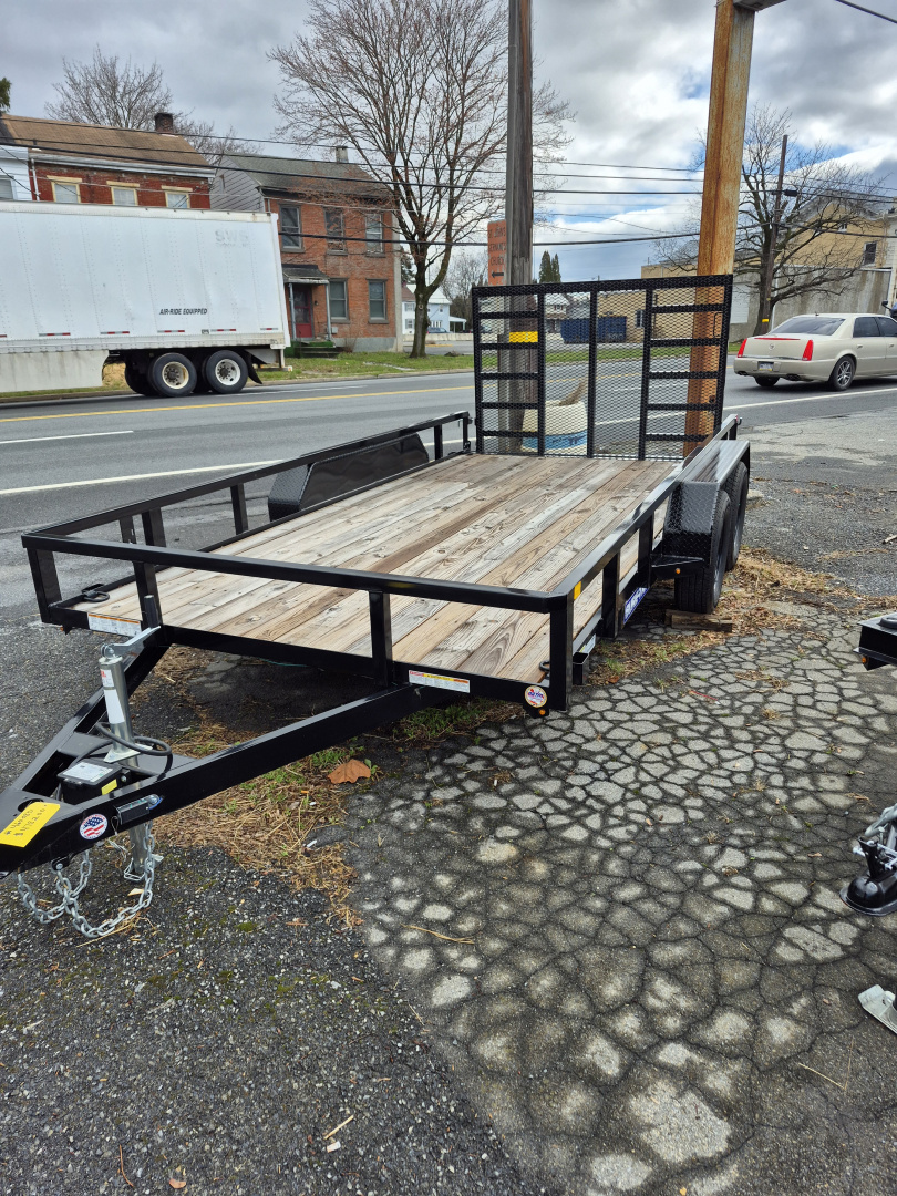 New 2025 Sure-Trac 7 x 14 tube top Landscape Trailer