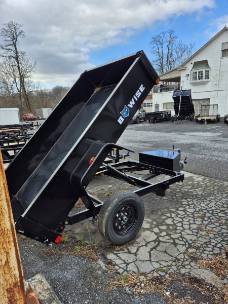 New 2026 BWISE DTR3 3K Light Duty Single Axle Dump Trailer 5X 8 Dump 3K Rated