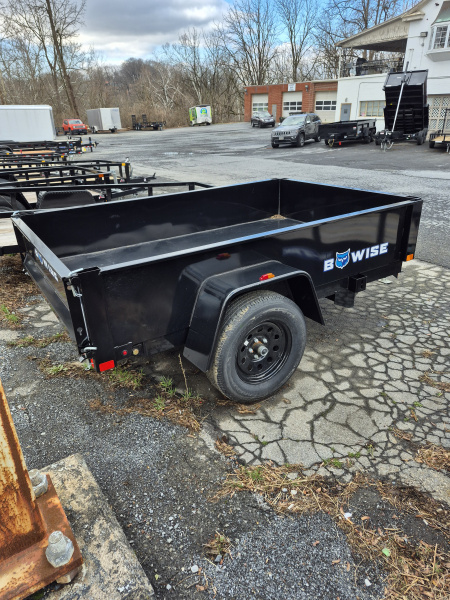New 2026 BWISE DTR3 3K Light Duty Single Axle Dump Trailer 5X 8 Dump 3K Rated