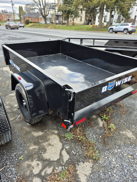 New 2026 BWISE DTR3 3K Light Duty Single Axle Dump Trailer 5X 8 Dump 3K Rated