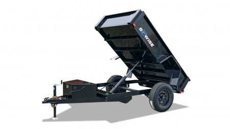 New 2026 BWISE DTR3 3K Light Duty Single Axle Dump Trailer 5X 8 Dump 3K Rated