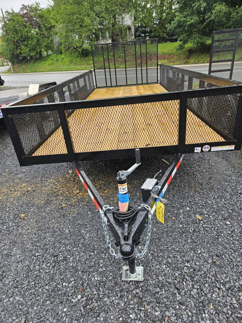 New 2025 TRIPLE CROWN TRAILERS 7' x 18' Utility Trailer 7K Rated with Mesh Sides