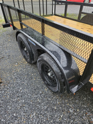 New 2025 TRIPLE CROWN TRAILERS 7' x 18' Utility Trailer 7K Rated with Mesh Sides