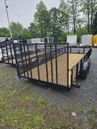 New 2025 TRIPLE CROWN TRAILERS 7' x 18' Utility Trailer 7K Rated with Mesh Sides