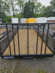 New 2025 TRIPLE CROWN TRAILERS 7' x 18' Utility Trailer 7K Rated with Mesh Sides