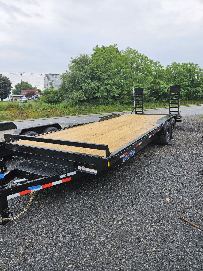 New 2025 Triple Crown Trailers DRIVE OVER FENDER Equipment Trailer 8.5 X 24 14K RATED