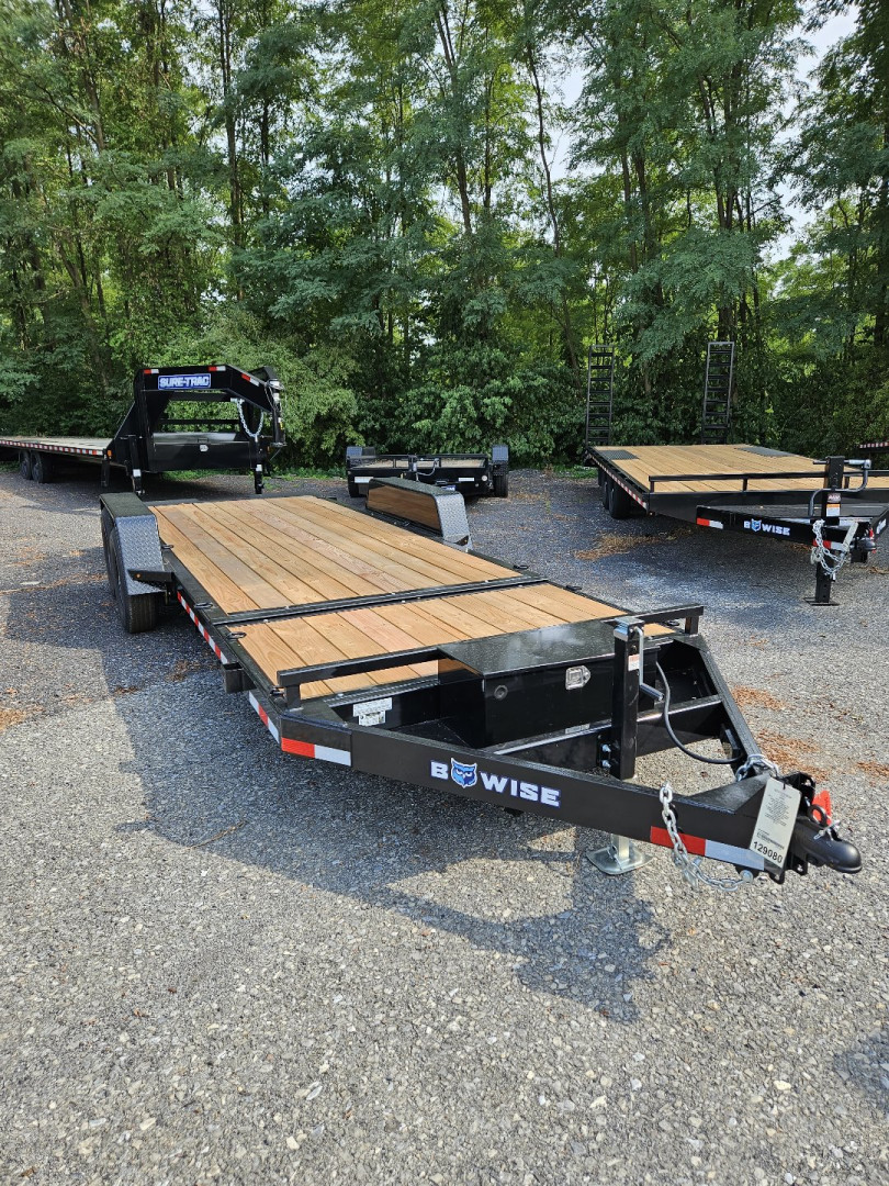 New 2025 BWISE 7 X 16 PLUS 4 POWER TILT DECK Equipment Trailer 14K RATED