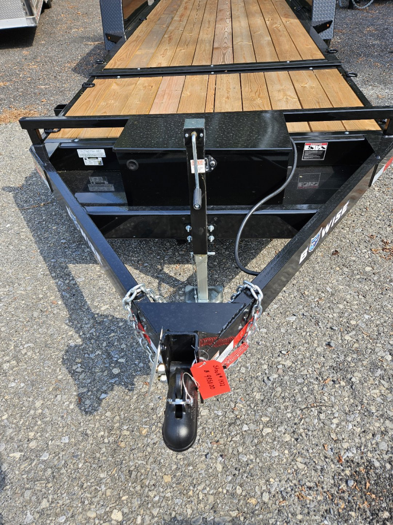 New 2025 BWISE 7 X 16 PLUS 4 POWER TILT DECK Equipment Trailer 14K RATED