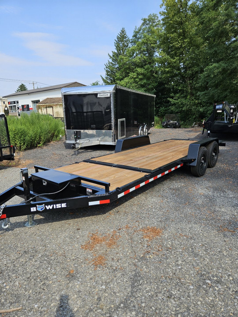 New 2025 BWISE 7 X 16 PLUS 4 POWER TILT DECK Equipment Trailer 14K RATED