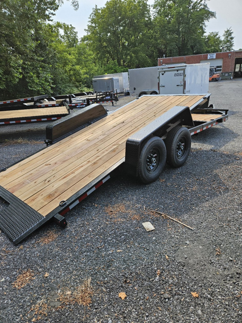 New 2025 BWISE 7 X 16 PLUS 4 POWER TILT DECK Equipment Trailer 14K RATED