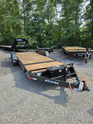 New 2025 BWISE 7 X 16 PLUS 4 POWER TILT DECK Equipment Trailer 14K RATED