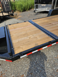 New 2025 BWISE 7 X 16 PLUS 4 POWER TILT DECK Equipment Trailer 14K RATED