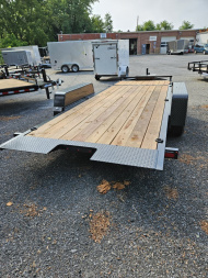 New 2025 BWISE 7 X 16 PLUS 4 POWER TILT DECK Equipment Trailer 14K RATED