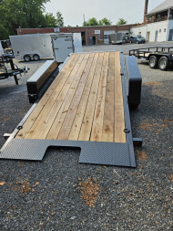 New 2025 BWISE 7 X 16 PLUS 4 POWER TILT DECK Equipment Trailer 14K RATED