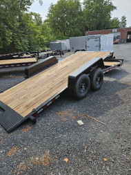 New 2025 BWISE 7 X 16 PLUS 4 POWER TILT DECK Equipment Trailer 14K RATED
