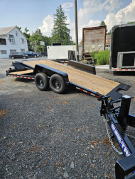 New 2025 BWISE 7 X 16 PLUS 4 POWER TILT DECK Equipment Trailer 14K RATED