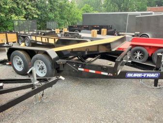New 2023 Sure-Trac 7 x 16 Tilt Bed Equipment Trailer  16K